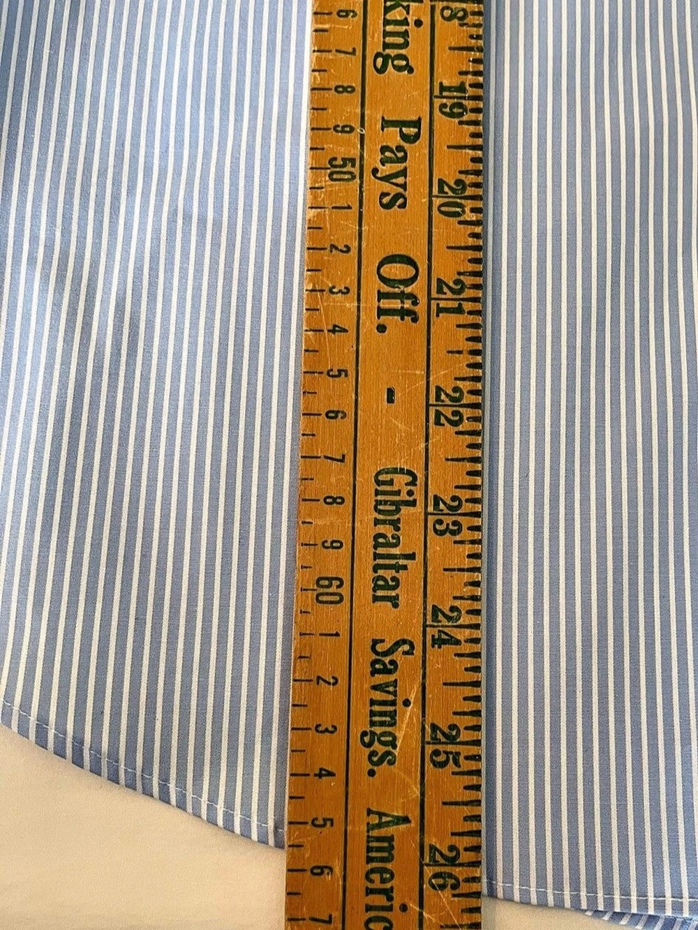 Lauren Ralph Lauren Striped Stretch Non-Iron Shirt in Blue & White Size Large - Picture 5 of 10